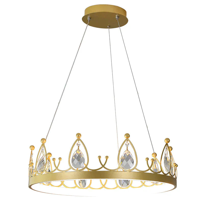 Chandelier Crown Luxury Living Room Bedroom Crystal Lamp Pendant