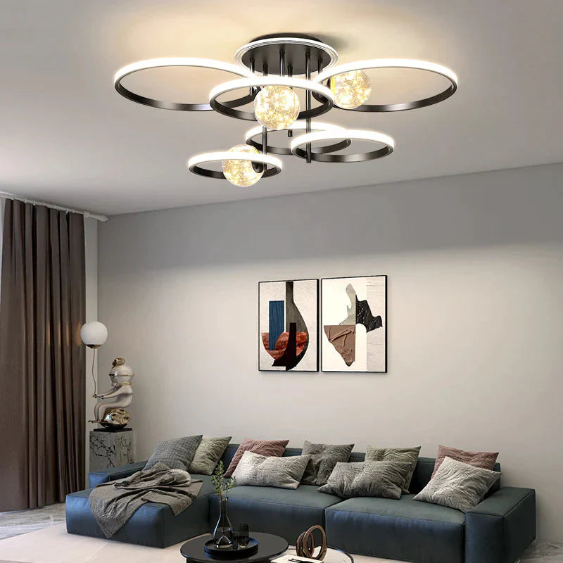 Simple Modern Atmosphere Ceiling Chandelier Living Room Lamp Bedroom Starry Lighting Pendant