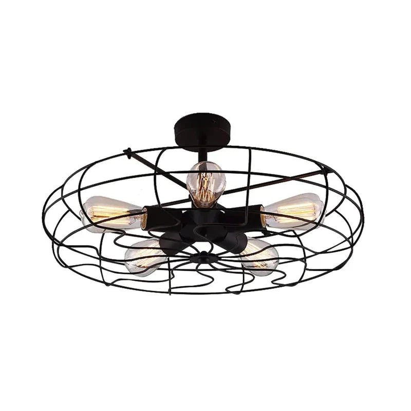 Vintage Industrial Wind Suction Top Lamp Farmhouse Balcony Light B / No Light Source Ceiling
