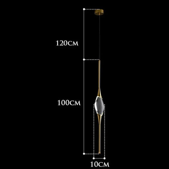 All - Copper Crystal Chandelier Post - Modern Minimalist Designer Creative Decoration Dining Room