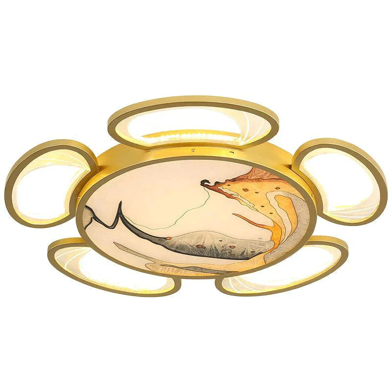 Ceiling Lamp Living Room Modern Simple Atmosphere Light Luxury Enamel Color Master Bedroom Full