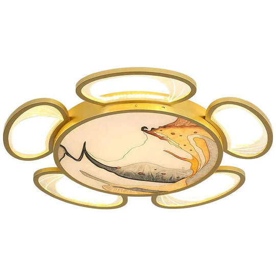 Ceiling Lamp Living Room Modern Simple Atmosphere Light Luxury Enamel Color Master Bedroom Full