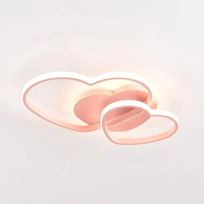 Modern Warm And Romantic Bedroom Nordic Creative Love - Shaped Ceiling Lamp For Children’s Room