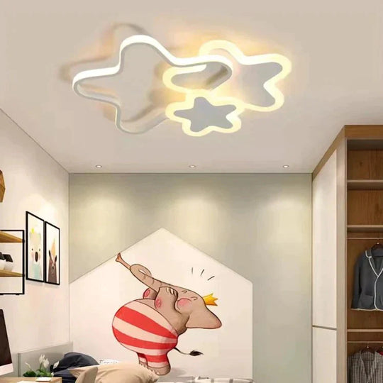 Children’s Room Lamp Girl Led Star Light In The Bedroom Pink Princess Modern Simple Ceiling