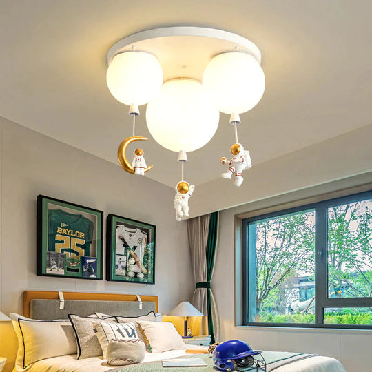 Creative Astronaut Children’s Room Lamp Bedroom Ceiling