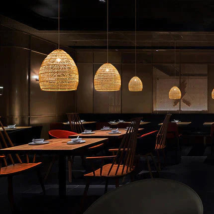 Restaurant Tatami Bedroom Study Lamp Garden B&B Led Living Room Rattan Chandelier Pendant