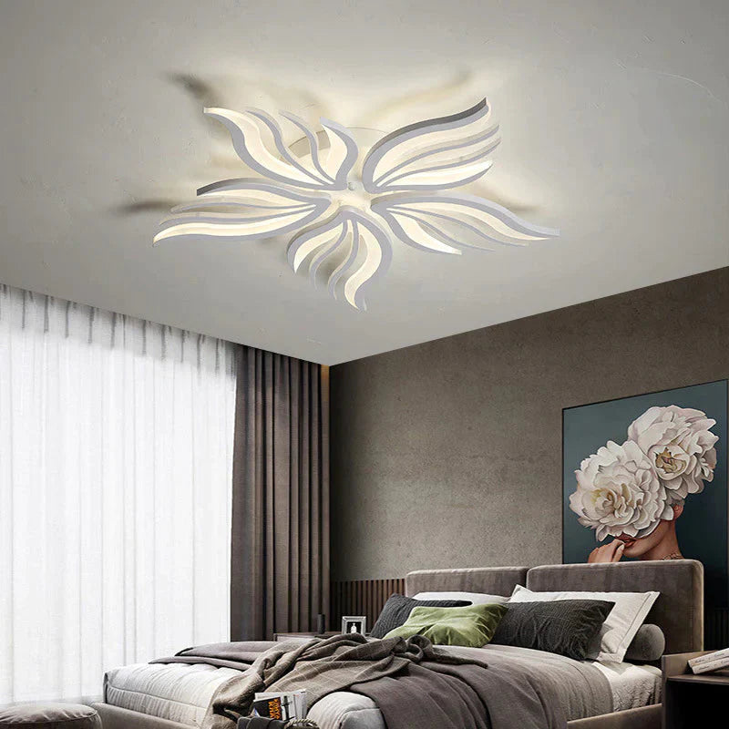 New Ceiling Lamp Modern Simple Acrylic Living Room 5 Heads / Black White Light
