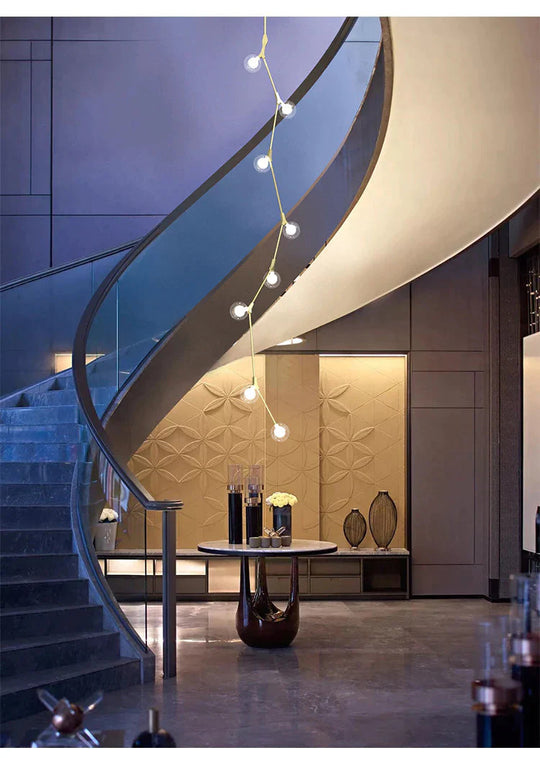 Stair Long Chandelier Modern Simple Personalized Creative Lamp Pendant