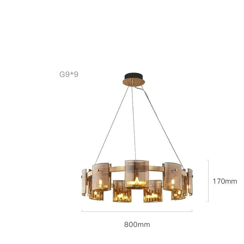 Modern Light Luxury Living Room Chandelier Simple Bedroom Creative High - End Nordic Restaurant Bar