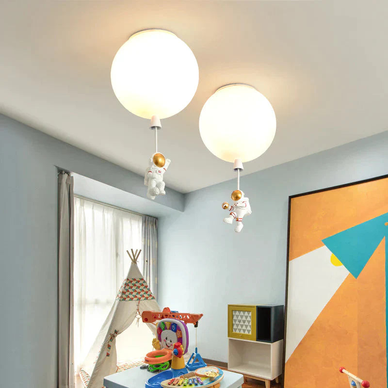 Creative Astronaut Children’s Room Lamp Bedroom Ceiling