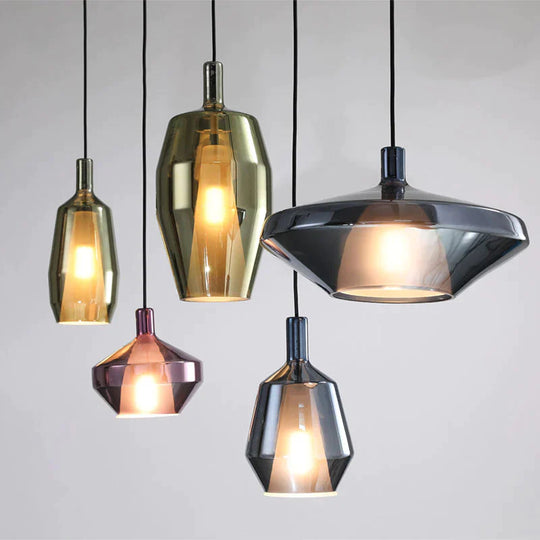 Creative Stained Glass Chandelier Nordic Single - Headed Pendant