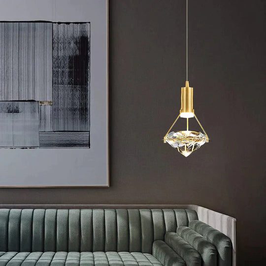 All Copper Light Luxury Restaurant Chandelier Modern Simple Atmospheric Crystal Lamp Pendant