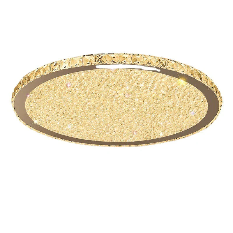 Bedroom Lamp Round Simple Modern Living Room New Light Luxury Romantic Household Led Crystal Ceiling