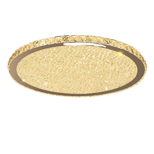 Bedroom Lamp Round Simple Modern Living Room New Light Luxury Romantic Household Led Crystal Ceiling