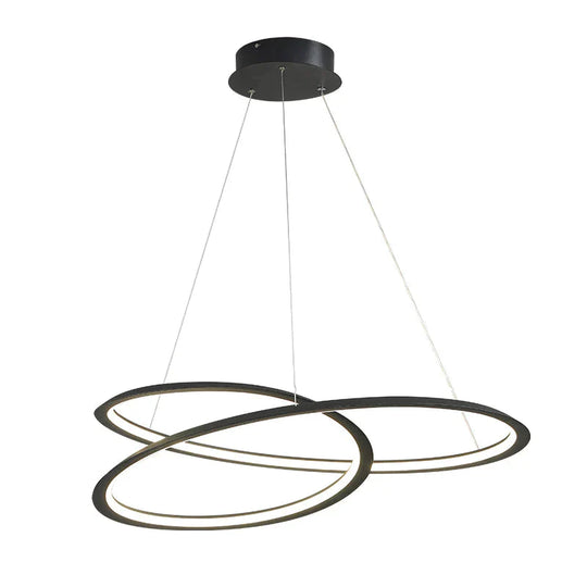 Household Simple Led Dining Room Lights Bedroom Wrought Iron Circular Lighting Lamps Pendant