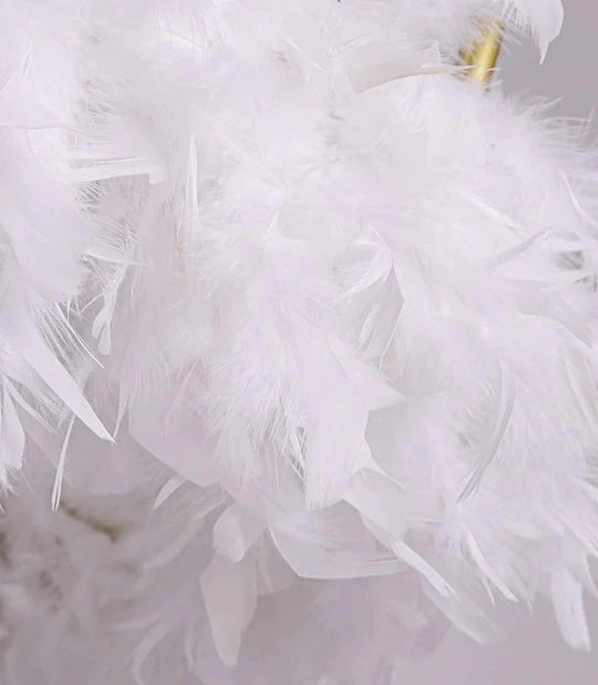 Warm Romantic Creative Crown Feather Lamp Pendant
