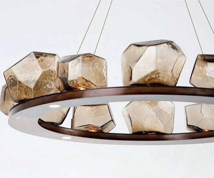 Nordic Creative Living Room Chandelier Modern Minimalist Shaped Glass Pendant