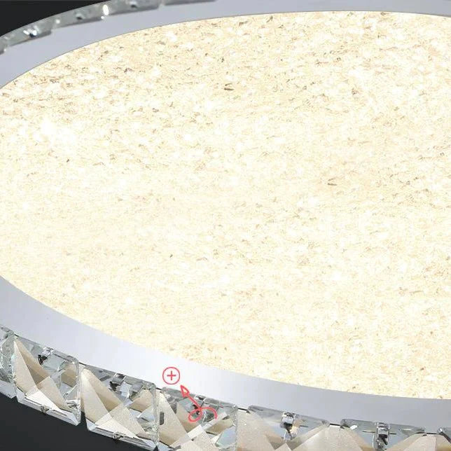 Bedroom Lamp Round Simple Modern Living Room New Light Luxury Romantic Household Led Crystal Ceiling
