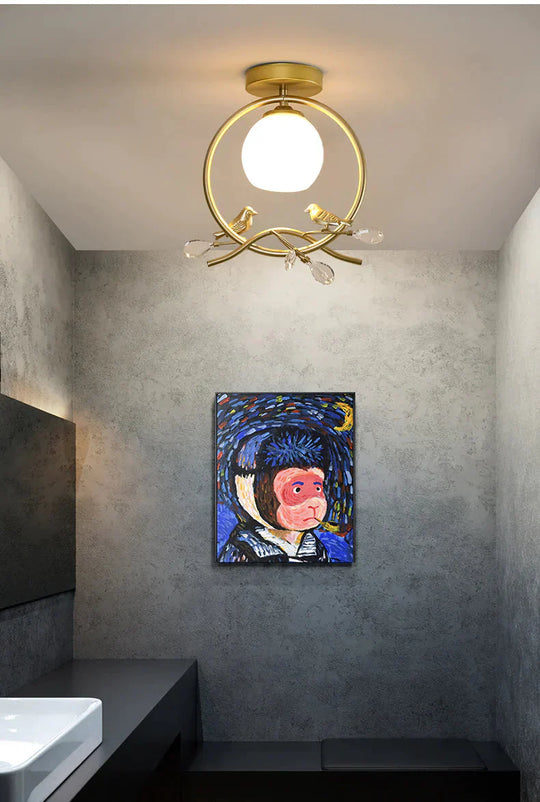 Northern Europe Led Corridor Bird Ceiling Lamp