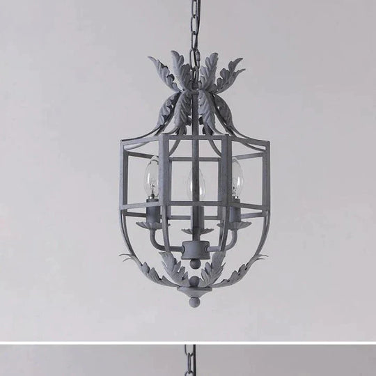 Rural Retro Old Iron Chandelier Living Room Dining Corridor Porch Pendant