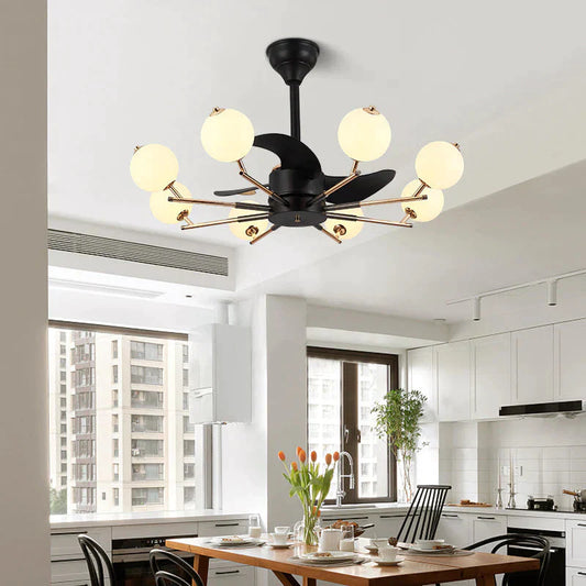 Simple And Luxurious Modern Fan Lamp Living Room Dining Study Chandelier Pendant