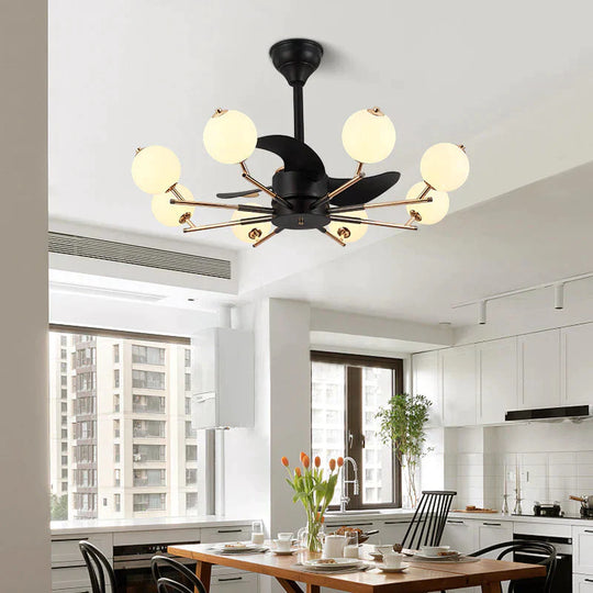 Simple And Luxurious Modern Fan Lamp Living Room Dining Study Chandelier Pendant