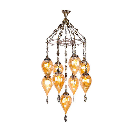 Wrought Iron Chandelier Exotic Cafe Bar Homestay Creative Living Room Dining Lights Pendant