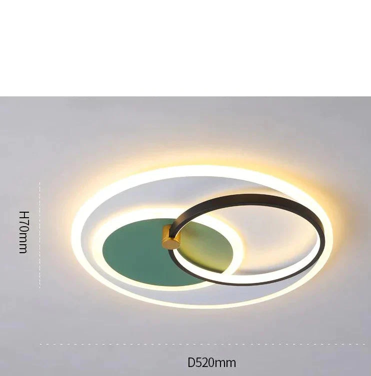 Nordic Living Room Lamp Led Ceiling Household Bedroom Dining Simple Modern Atmosphere Creative Net