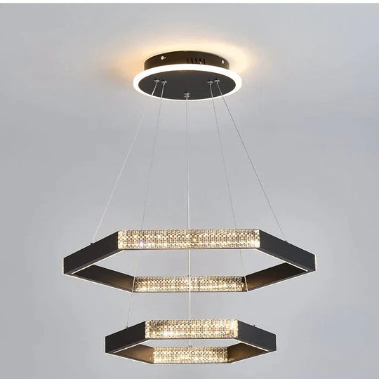 Simple Chandelier Living Room Lamp Black Creative Led Restaurant Nordic Personality Bar Bedroom
