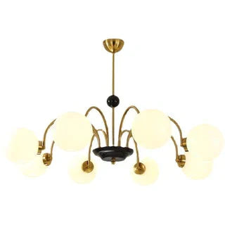 Wrought Iron Medieval Light Luxury Magic Bean Lamp Nordic Glass Chandelier Bedroom Living Room