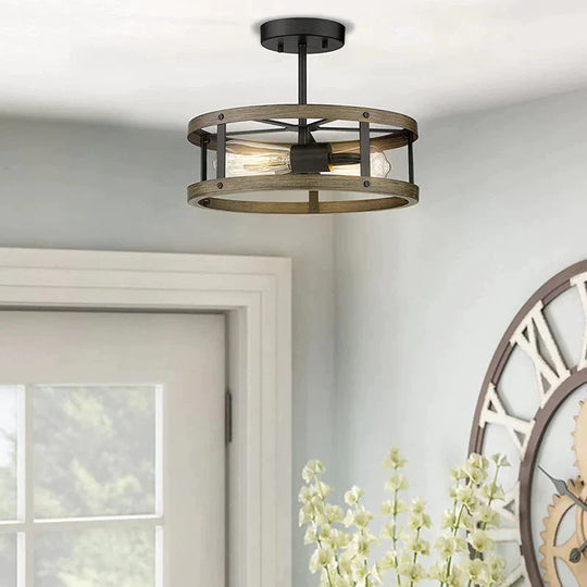 Ceiling Lamp Retro Industrial Wind Embedded Living Room Dining Bedroom Ceiling Lamp