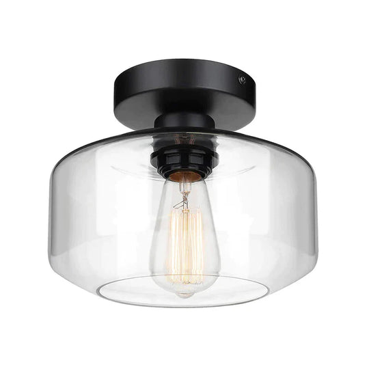 Simple Modern American Glass Ceiling Lamp Transparent