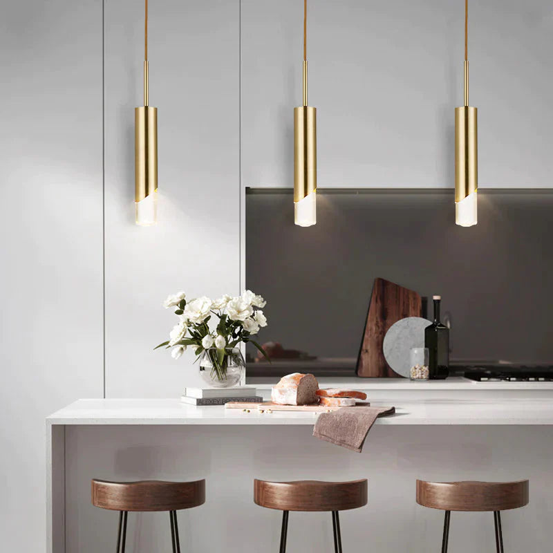 Single Head Bedside Chandelier Simple Personalized Small Copper Materials / Warm Light Pendant