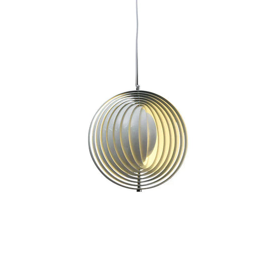 Rotary Moon Chandelier Living Room Bedroom Dining Lamps Wrought Iron Pendant