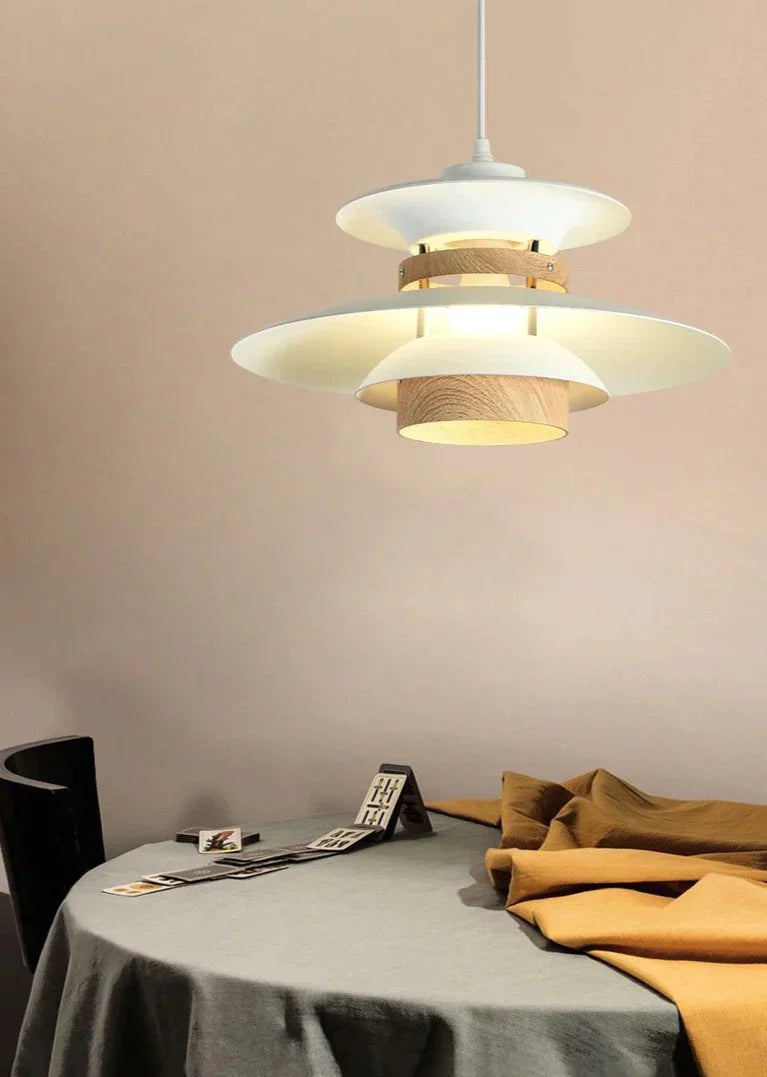 Nordic Walnut Restaurant Chandelier Simple Creative Solid Wood Bedroom Pendant