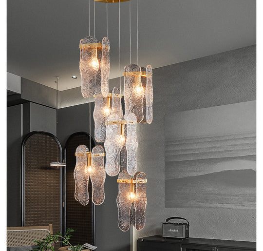 All - Copper Luxury Stair Chandelier Modern Restaurant Table Lamp Ins Creative Personality Bedside