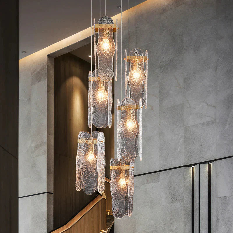 All - Copper Luxury Stair Chandelier Modern Restaurant Table Lamp Ins Creative Personality Bedside