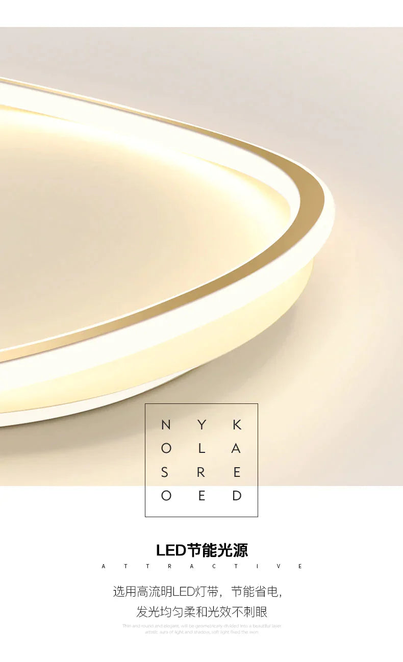 Bedroom Ceiling Lamp Minimalist Art Geometric Circular Master Led Creative Modern Room Lamps