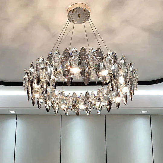 Luxury Crystal Chandelier Living Room Lamps Upscale Modern Pendant