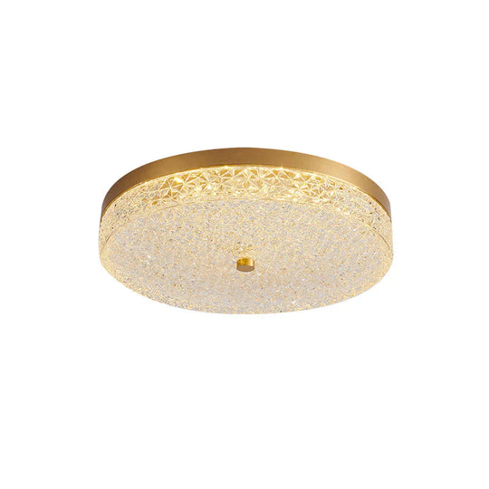 Luxury Crystal Bedroom Ceiling Lamp Round Atmosphere Simple Modern Room Led Master Lamps