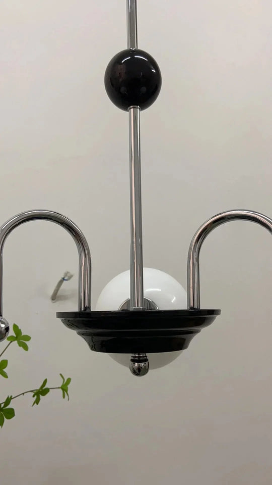 Wrought Iron Medieval Light Luxury Magic Bean Lamp Nordic Glass Chandelier Bedroom Living Room