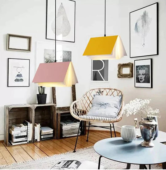 Macaroon Creative Personality Art Study Restaurant Chandelier Book Bookstore Library Bar Lamp