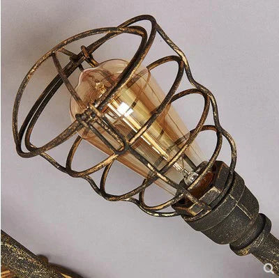 Retro Industrial Style Creative Restaurant Bar Iron Corridor Stair Lamp Water Pipe Ceiling
