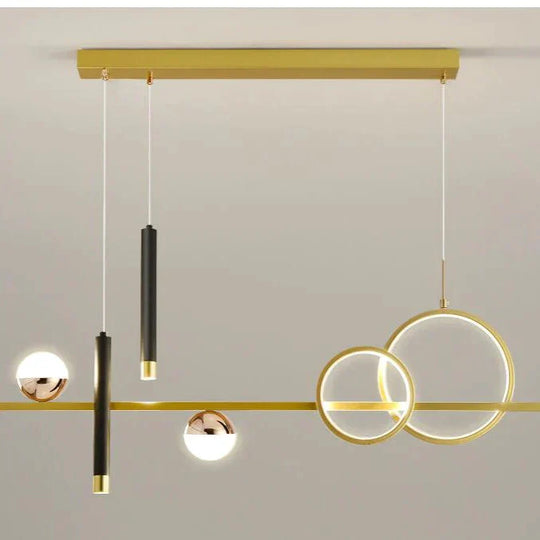 Dining Room Chandelier With Spotlights Nordic Luxury Bar Lamp Simple Modern Minimalist Strip