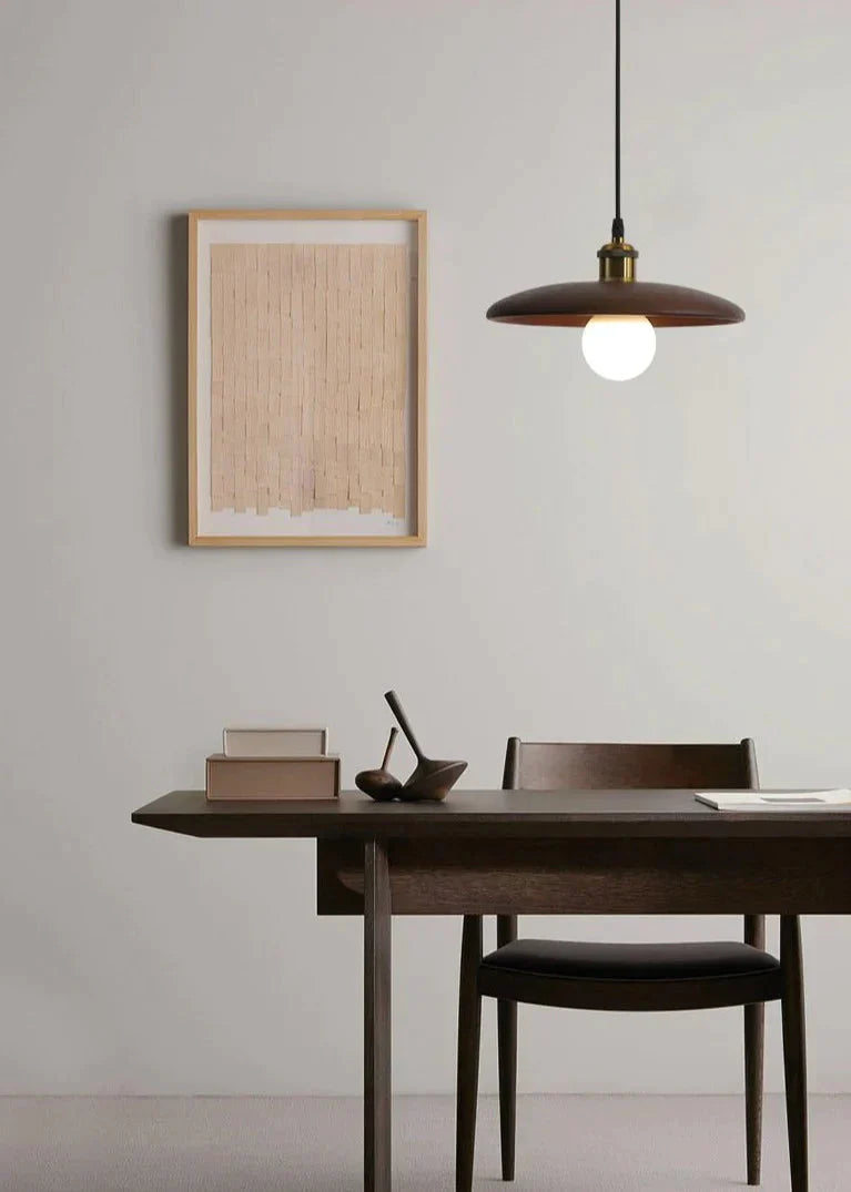 Nordic Solid Wood Lamp Restaurant Chandelier Single Head Art Pendant