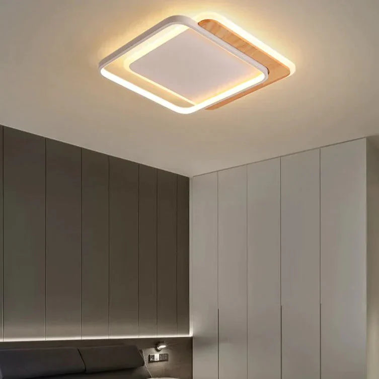 Ceiling Lamp Bedroom Creative Square Modern Simple Study Household Warm Romantic Room
