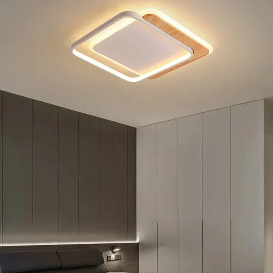 Ceiling Lamp Bedroom Creative Square Modern Simple Study Household Warm Romantic Room