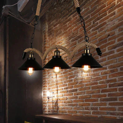 Creative Dining Hall Lamp Bar Personalized Hemp Rope Chandelier Coffee Shop Internet Cafe Lamps As