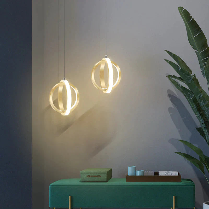 Nordic Creative Bedside Single Head Small Chandelier Personalized Art Restaurant Led Spherical