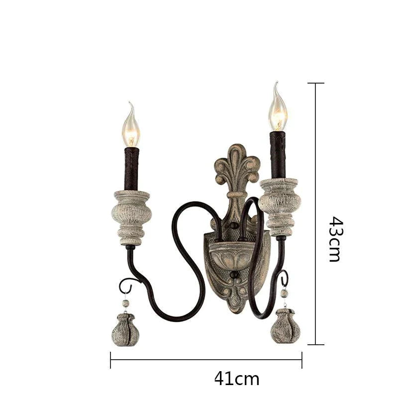 Nordic Country Retro Chandelier Nostalgic Living Room Restaurant Light In The Bedroom Wrought Iron